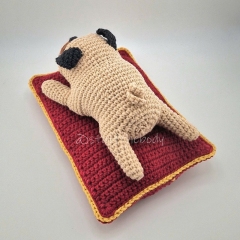 No-Sew Sleeping Pug amigurumi by StuffTheBody