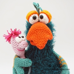 Beak-a-boo and Earnie the Earthworm amigurumi pattern by IlDikko
