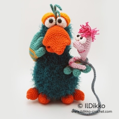 Beak-a-boo and Earnie the Earthworm amigurumi pattern by IlDikko