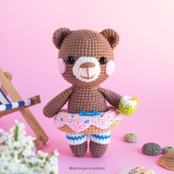 Beau the Bear amigurumi pattern by Lemon Yarn Creations