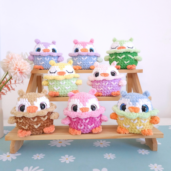 No-sew owls amigurumi pattern by Hugurumitoys