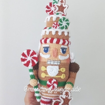 Gingerbread Nutcracker amigurumi pattern by Miss Daisy Handmade
