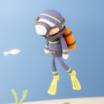 Marty the Scuba Diver amigurumi pattern by Planet Piu