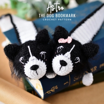 Astro the dog bookmark  amigurumi pattern by Plączenitka