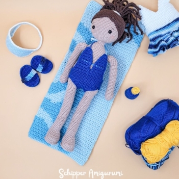 Doll Robin and Outfit Ocean amigurumi pattern by Schipper Amigurumi