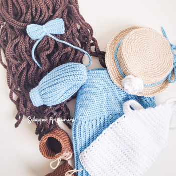 Outfit Diana for doll Robin amigurumi pattern by Schipper Amigurumi