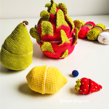 Stacking Fruits - Dragon fruit amigurumi pattern by Schipper Amigurumi