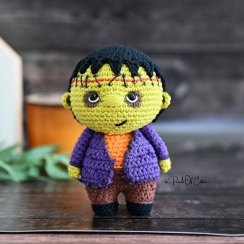 Charlie the Frankenstein amigurumi pattern by apinchofcotton