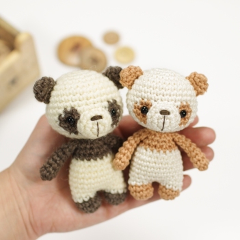 Charlie the Tiny Panda Bear amigurumi pattern by Kristi Tullus