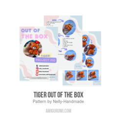 Tiger out of the Box amigurumi pattern by Nelly Handmade
