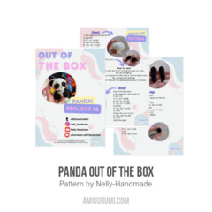 Panda Out of the Box amigurumi pattern by Nelly Handmade
