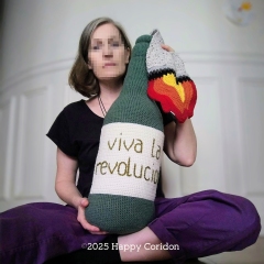 Molotov cushion amigurumi pattern by Happy Coridon