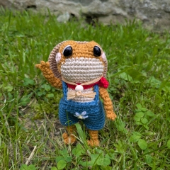 Frog's garden outfit amigurumi pattern by La Fabrique des Songes