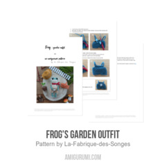 Frog's garden outfit amigurumi pattern by La Fabrique des Songes