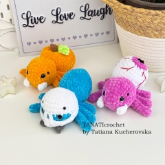 Pack 3 Halloween Spiders amigurumi pattern by TANATIcrochet
