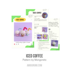ICED COFFEE amigurumi pattern by Mongoreto