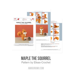 Maple the Squirrel amigurumi pattern by Elisas Crochet