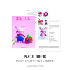 Pascal the Pig amigurumi pattern by Lemon Yarn Creations