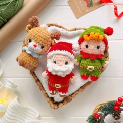 Holly Jolly Plushies - 3 characters amigurumi by Knit.friends
