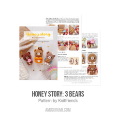 Honey story: 3 bears amigurumi pattern by Knit.friends