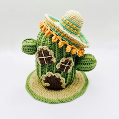 Cactus house amigurumi pattern by Fluffy Tummy