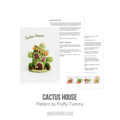 Cactus house amigurumi pattern by Fluffy Tummy
