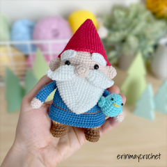 Leif the Gnome amigurumi pattern by erinmaycrochet