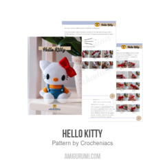 Hello Kitty amigurumi pattern by Crocheniacs