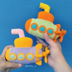 Reggie the Submariner amigurumi pattern by Audrey Lilian Crochet