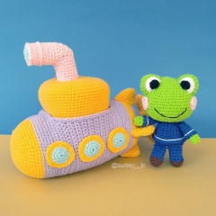 Reggie the Submariner amigurumi pattern by Audrey Lilian Crochet