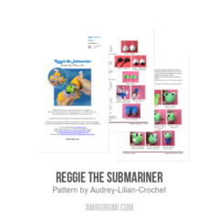 Reggie the Submariner amigurumi pattern by Audrey Lilian Crochet