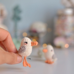 Mini seagull amigurumi pattern by O Recuncho de Jei