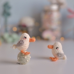 Mini seagull amigurumi by O Recuncho de Jei