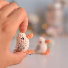 Mini seagull amigurumi pattern by O Recuncho de Jei