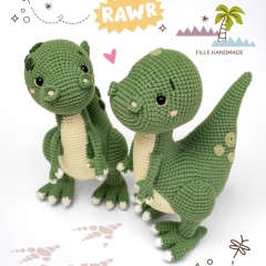 Tazzy the T. Rex Dinosaur amigurumi by FILLE handmade