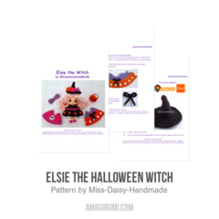 ELSIE the Halloween Witch amigurumi pattern by Miss Daisy Handmade