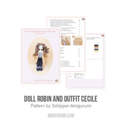 Doll Robin and Outfit Cecile amigurumi pattern by Schipper Amigurumi