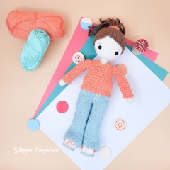 Doll Robin and Outfit Lena amigurumi pattern by Schipper Amigurumi