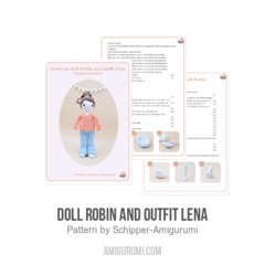 Doll Robin and Outfit Lena amigurumi pattern by Schipper Amigurumi