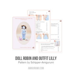 Doll Robin and Outfit Lilly amigurumi pattern by Schipper Amigurumi