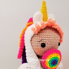 Doll Robin and Outfit Unicorn amigurumi by Schipper Amigurumi