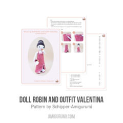 Doll Robin and Outfit Valentina amigurumi pattern by Schipper Amigurumi