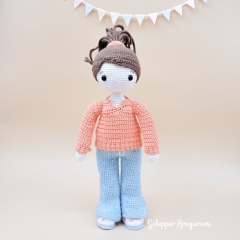 Outfit Lena for doll Robin amigurumi pattern by Schipper Amigurumi