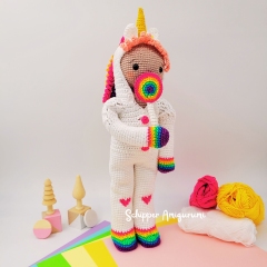 Outfit Unicorn for doll Robin amigurumi by Schipper Amigurumi