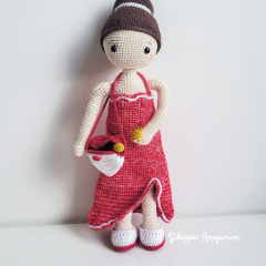 Outfit Valentina for doll Robin amigurumi pattern by Schipper Amigurumi