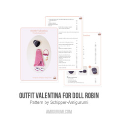 Outfit Valentina for doll Robin amigurumi pattern by Schipper Amigurumi