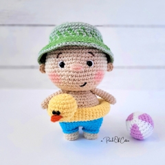 Beach Boy, Diver & Lifeguard amigurumi pattern by apinchofcotton