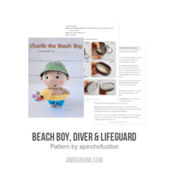 Beach Boy, Diver & Lifeguard amigurumi pattern by apinchofcotton