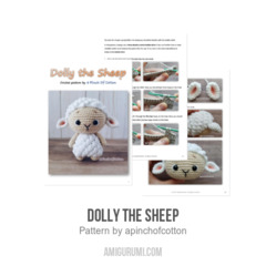 Dolly the Sheep amigurumi pattern by apinchofcotton