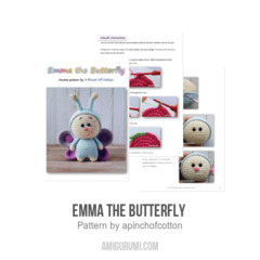 Emma the Butterfly  amigurumi pattern by apinchofcotton